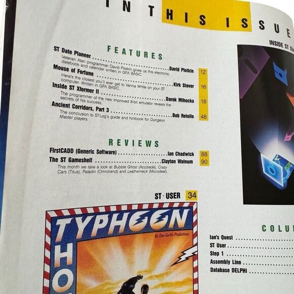 Atari ST Log Magazine Issue 26 Dungeon Master Player’s Guide, ST XFormer II 1988 - Picture 3 of 5